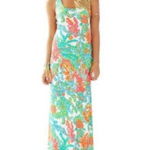 Lilly Colorful Crochet Floral Maxi Dress